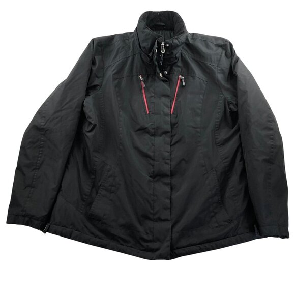ZeroXposur Women's Windbreaker Jacket Size XL Black Winter Full Zip Black Outdoo - Picture 1 of 15